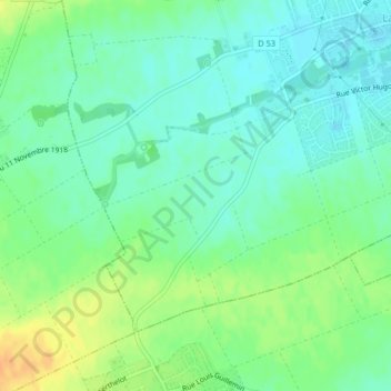 Mappa topografica Saint-Hyppolite, altitudine, rilievo