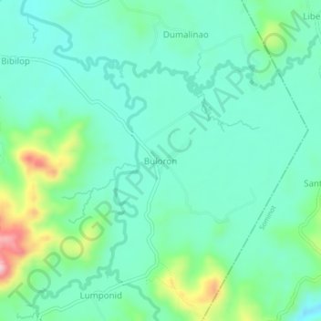 Mappa topografica Buloron, altitudine, rilievo
