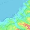 Mappa topografica Hercules, altitudine, rilievo