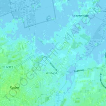 Mappa topografica Foxwolde, altitudine, rilievo