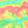 Mappa topografica Clandown, altitudine, rilievo