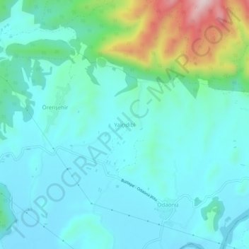 Mappa topografica Yalçıdibi, altitudine, rilievo