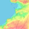Mappa topografica Caroual-Plage, altitudine, rilievo