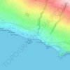 Mappa topografica Anse les Bas, altitudine, rilievo
