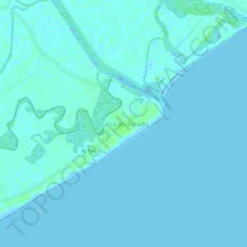 Mappa topografica Barra do Furado, altitudine, rilievo