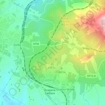 Mappa topografica Contrada Capo, altitudine, rilievo