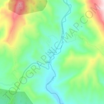 Mappa topografica Beydiğin, altitudine, rilievo