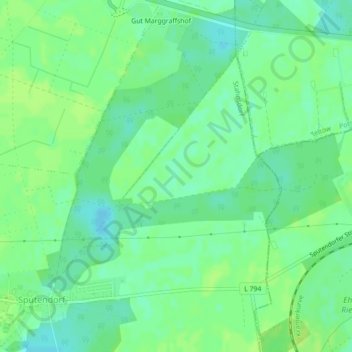Mappa topografica Gräseberge, altitudine, rilievo