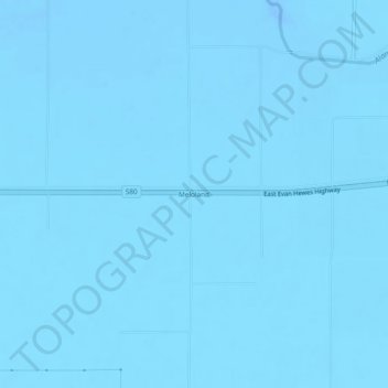 Mappa topografica Meloland, altitudine, rilievo