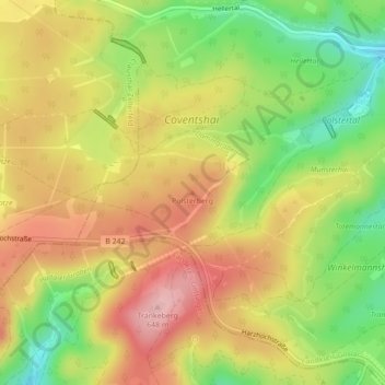 Mappa topografica Polsterberg, altitudine, rilievo