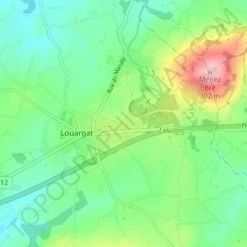 Mappa topografica La Chenayvrière, altitudine, rilievo