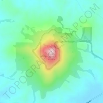 Mappa topografica Steptoe Butte, altitudine, rilievo