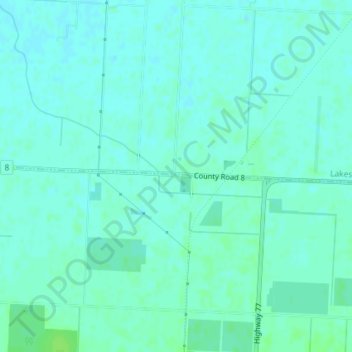 Mappa topografica Staples, altitudine, rilievo