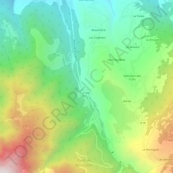 Mappa topografica Le Marquisat, altitudine, rilievo