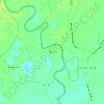 Mappa topografica Talomo, altitudine, rilievo