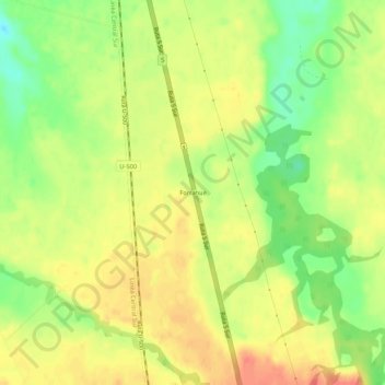 Mappa topografica Forrahue, altitudine, rilievo