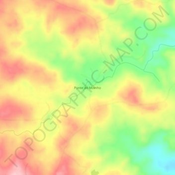 Mappa topografica Ponte do Moinho, altitudine, rilievo