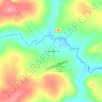 Mappa topografica Colonia Meruri, altitudine, rilievo