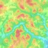 Mappa topografica Brookville, altitudine, rilievo