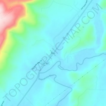 Mappa topografica Pailo, altitudine, rilievo