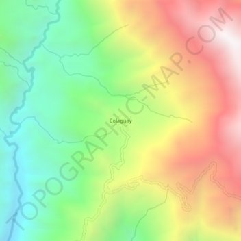 Mappa topografica Colaguay, altitudine, rilievo