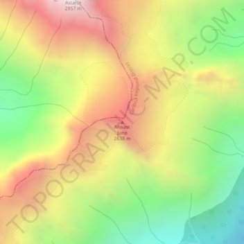 Mappa topografica Mount Juno, altitudine, rilievo