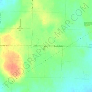 Mappa topografica Rosiere, altitudine, rilievo