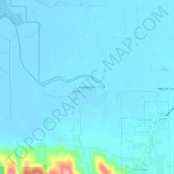 Mappa topografica Port Kenyon, altitudine, rilievo