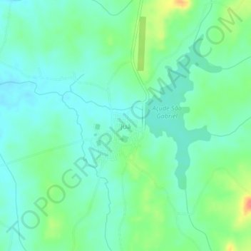 Mappa topografica Juá, altitudine, rilievo
