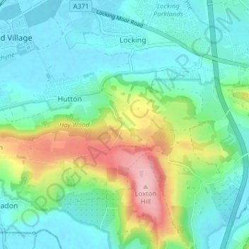 Mappa topografica Upper Canada, altitudine, rilievo
