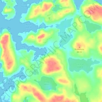 Mappa topografica Clousta, altitudine, rilievo