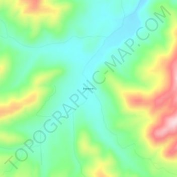 Mappa topografica Benewah, altitudine, rilievo