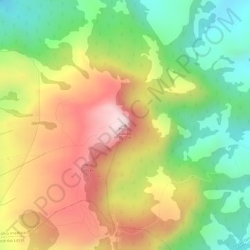 Mappa topografica Pico do Gavião, altitudine, rilievo