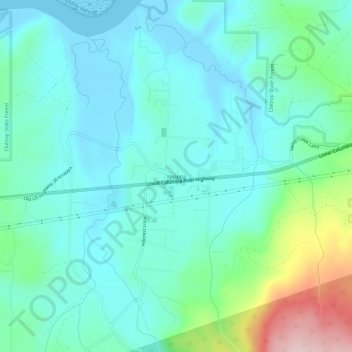 Mappa topografica Knappa, altitudine, rilievo