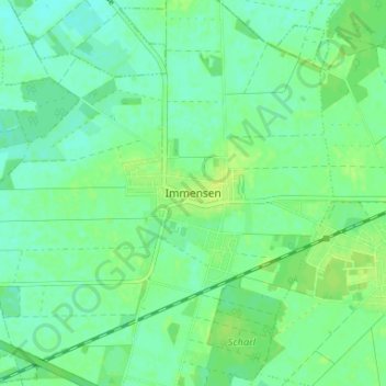 Mappa topografica Immensen, altitudine, rilievo