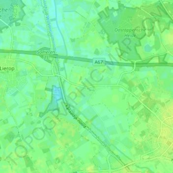 Mappa topografica Dijk, altitudine, rilievo