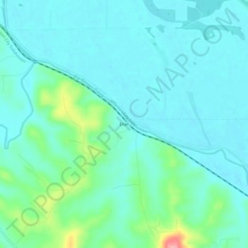 Mappa topografica Etlah, altitudine, rilievo