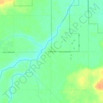 Mappa topografica Stirlingville, altitudine, rilievo