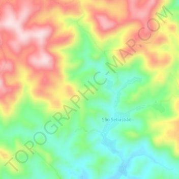 Mappa topografica São Sebastião, altitudine, rilievo