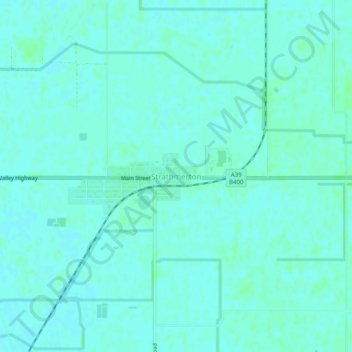 Mappa topografica Strathmerton, altitudine, rilievo