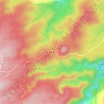 Mappa topografica Dukdokaan, altitudine, rilievo