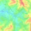 Mappa topografica Bourg Tourné, altitudine, rilievo