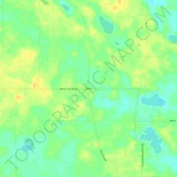 Mappa topografica Etna, altitudine, rilievo