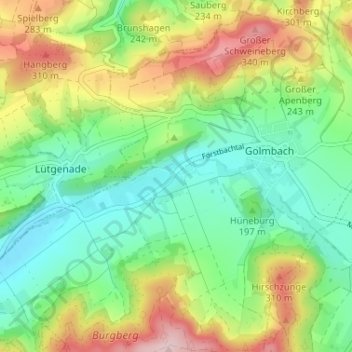 Mappa topografica Warbsen, altitudine, rilievo