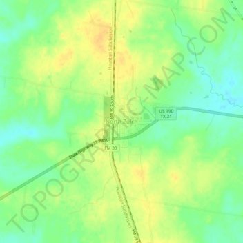 Mappa topografica North Zulch, altitudine, rilievo