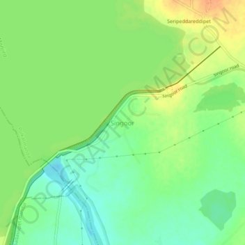Mappa topografica Singoor, altitudine, rilievo