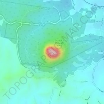 Mappa topografica Mount Cooroora, altitudine, rilievo