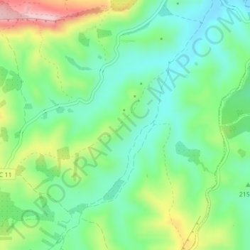 Mappa topografica Contrada Spinasanta, altitudine, rilievo