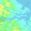 Mappa topografica Poplar Ridge, altitudine, rilievo