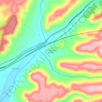Mappa topografica Horcajada de la Torre, altitudine, rilievo